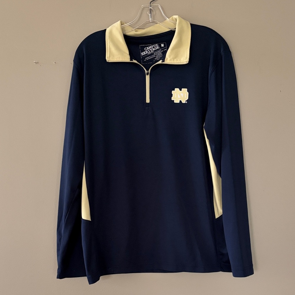 Campus Heritage Navy Notre Dame Quarter Zip